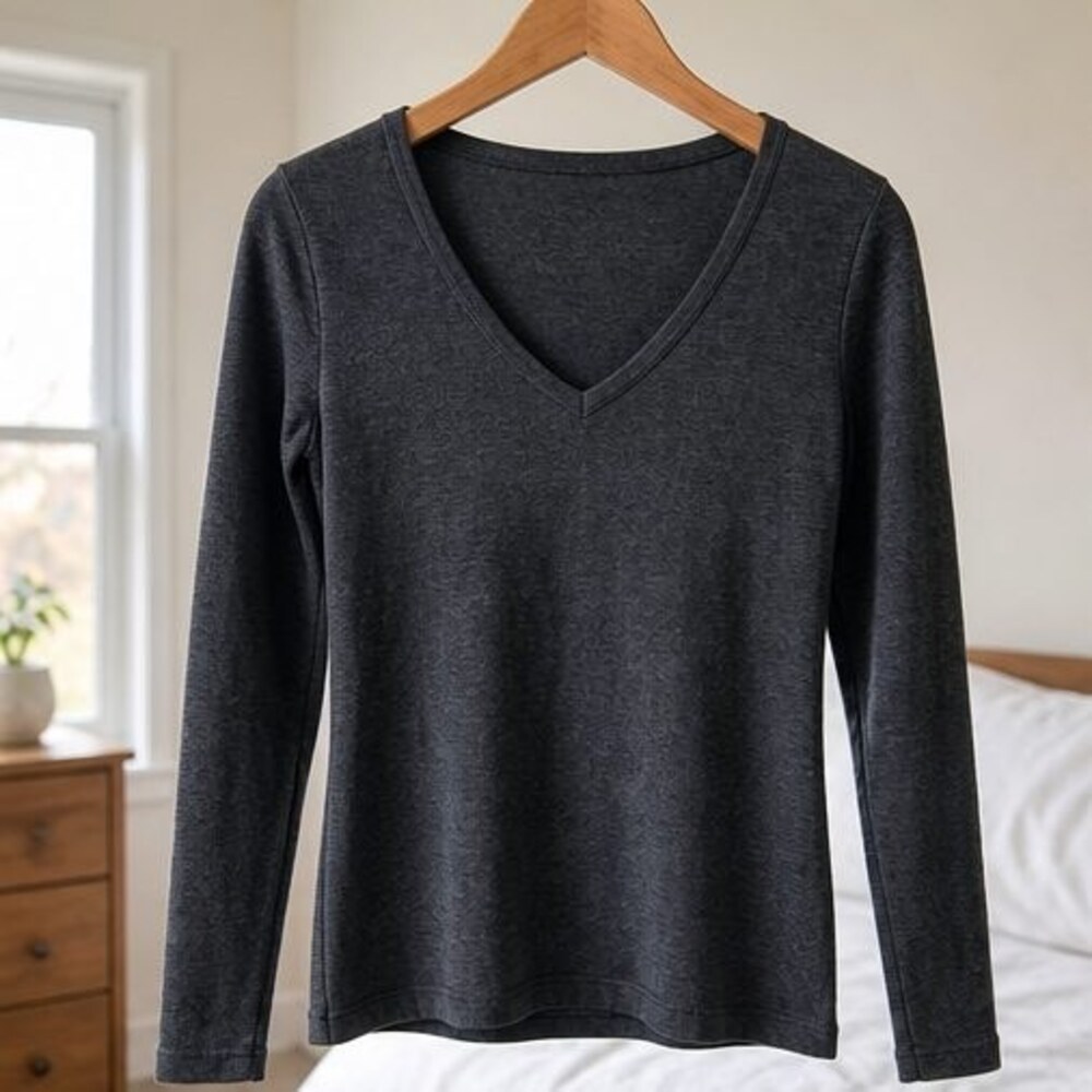 Navy Ruffle Blouse